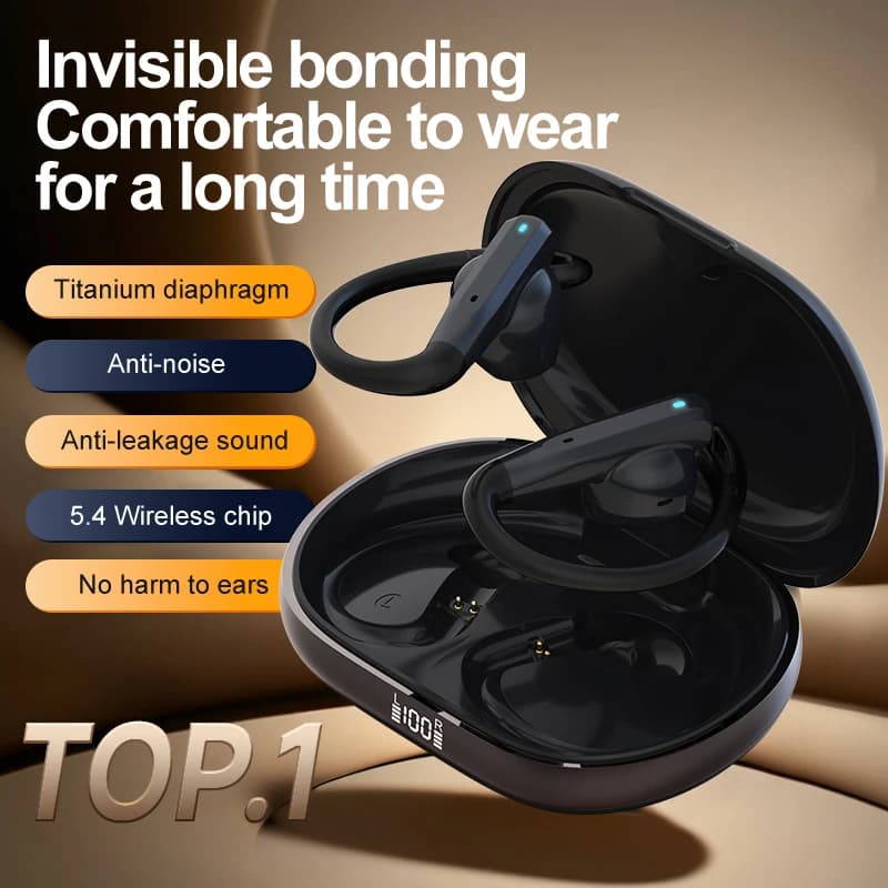 Ultimi Auricolari TWS con Doppio Microfono ENC, Senza Fili, Open-Ear, Riduzione del Rumore, per Corsa e Sport