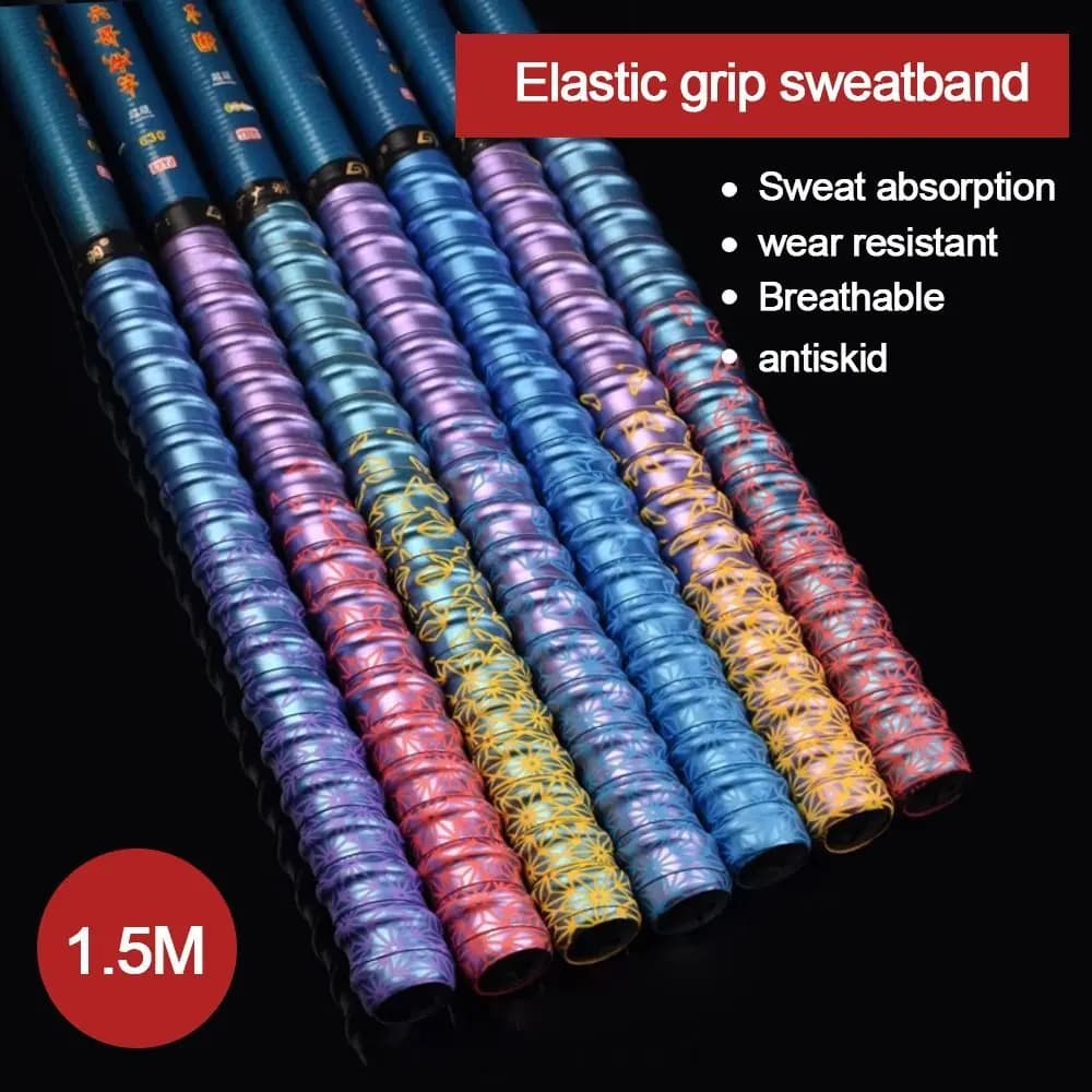 Canna da pesca addensata fascia antisudore racchetta Grip Tape Badminton racchetta Grip Tape canna da pesca cintura Badminton racchetta da Tennis Grip Wraps