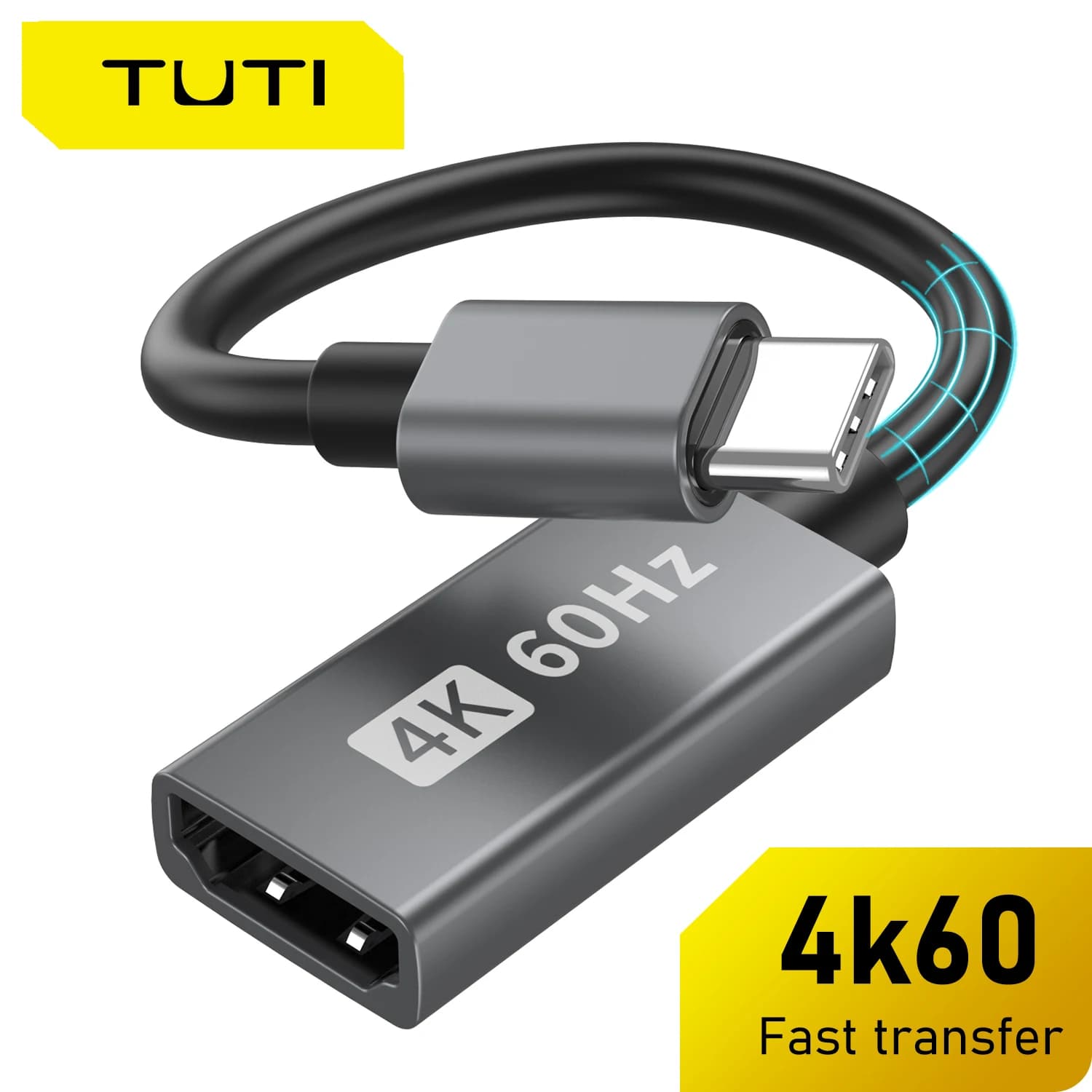 Adapter from USB C to HDMI 4K to 60 Hz, USB Type C to HDMI Land Break Performance, for iPhone 15 Pro/Max, iPad, iMac and more