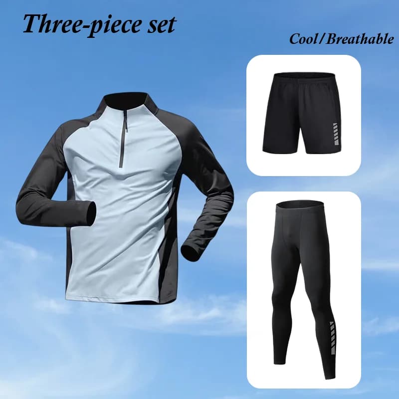 Men's Sportswear Fast Drying, High Elasticity Training Suit for Running, Basketball, Spring Cycling and Summer