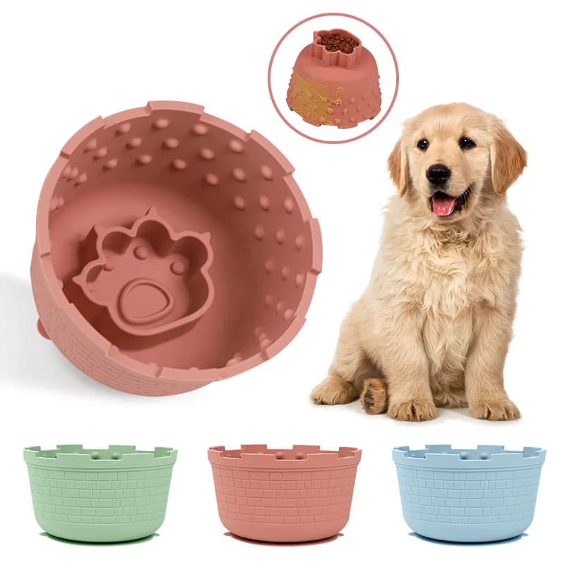 Dog Bowl Anti Choking Slow Food Bowl, Small, Medium And Large Dog Feeding Basin, Cat Food Basin, Dog Food Anti Spill Pet Supplie