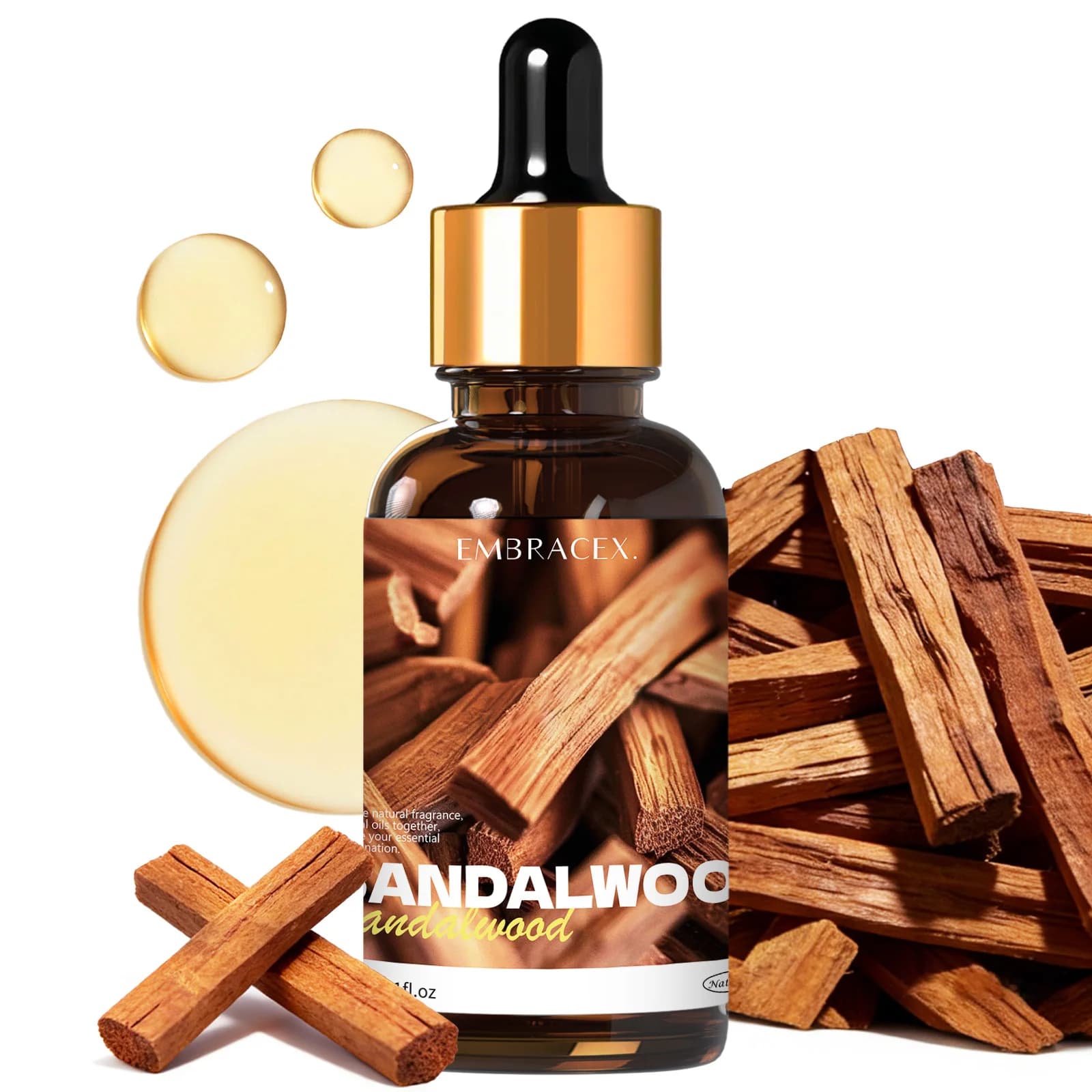 Diffusori per auto con olio essenziale naturale di sandalo da 30 ml, fragranza calda, per la creazione di candele, profumo a lunga durata, idee regalo