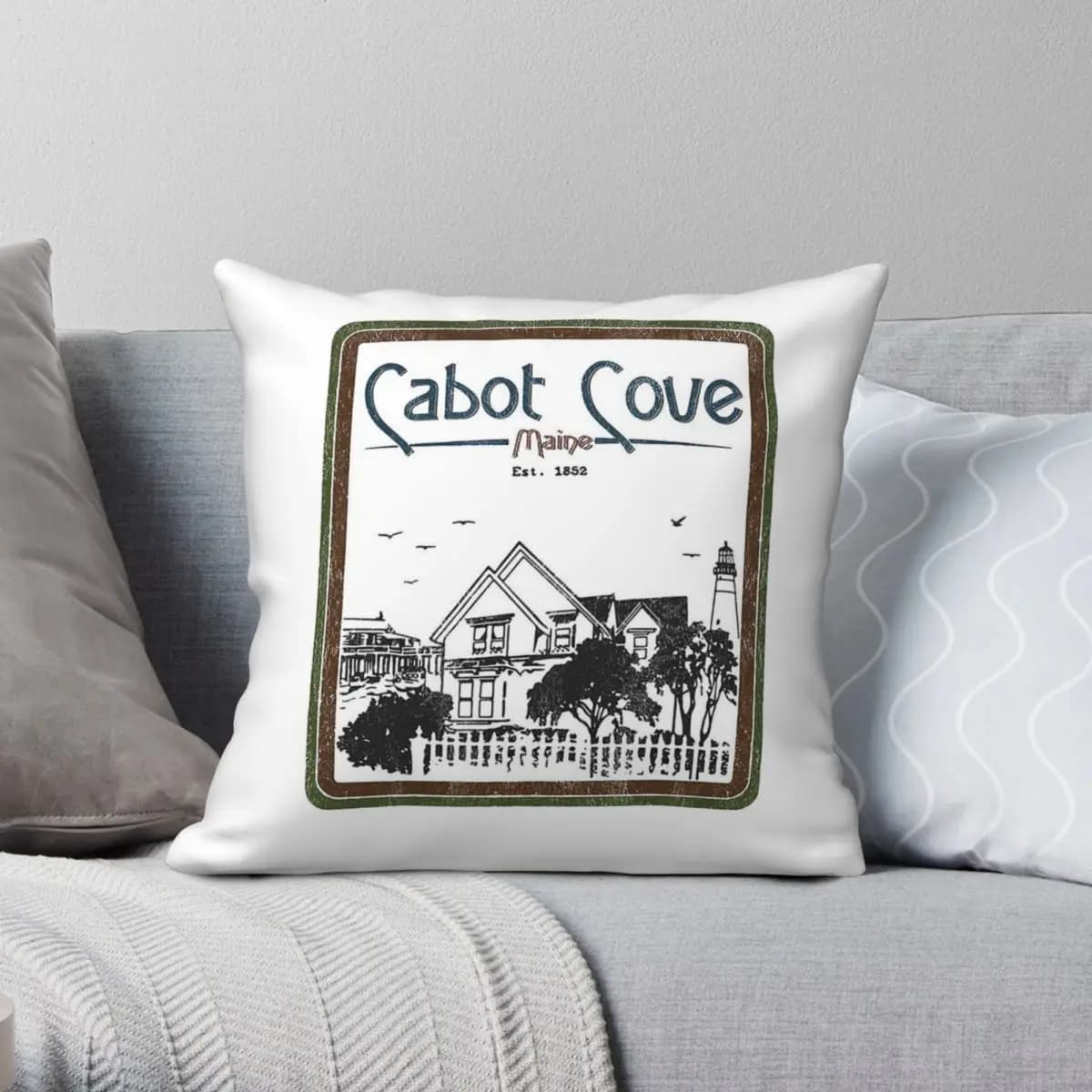 Cabot Cove Murder She Wrote Jessica Square Pillowcase Polyester Linen Velvet Decorative Pillow Case Sofa Seater Cushion Cover