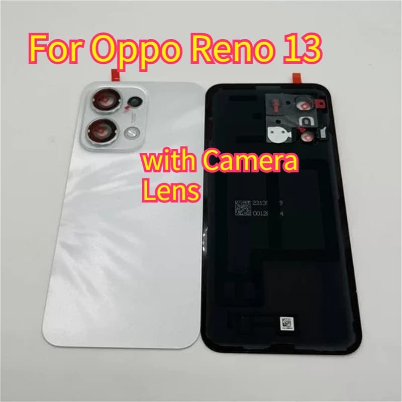 Back Glass Replacement For OPPO Reno13 CPH2689 PKM110 Battery Cover Rear Door Housing Panel Repair Parts & Camera Lens