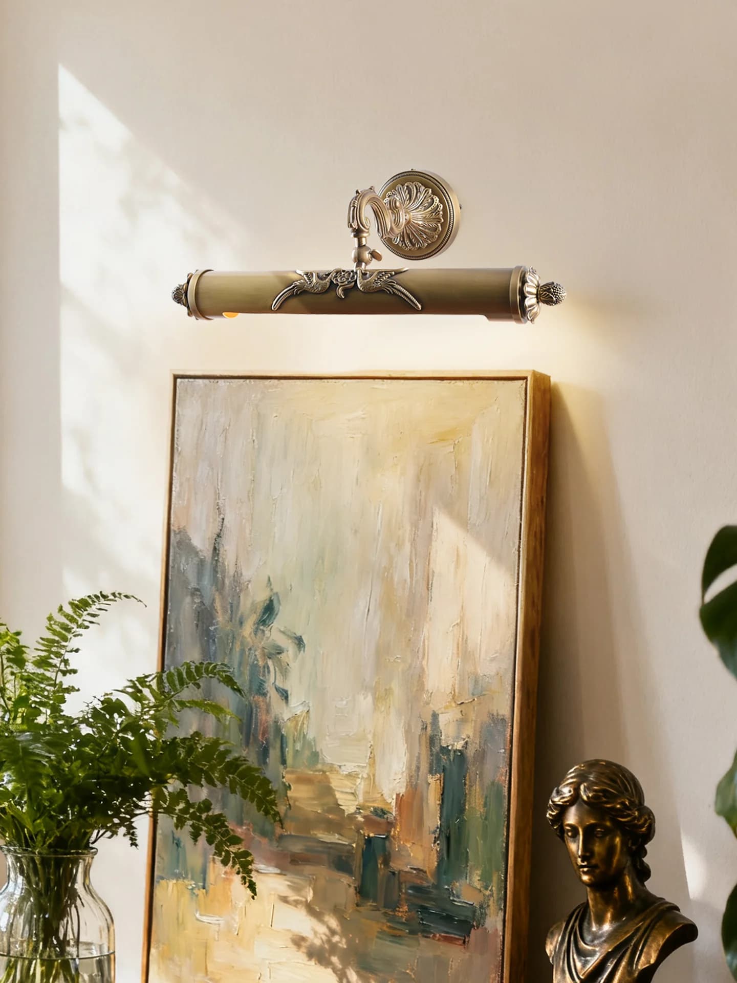 European style brass bathroom mirror light，Brass picture light，Living room decoration wall lamp，bedroom picture light