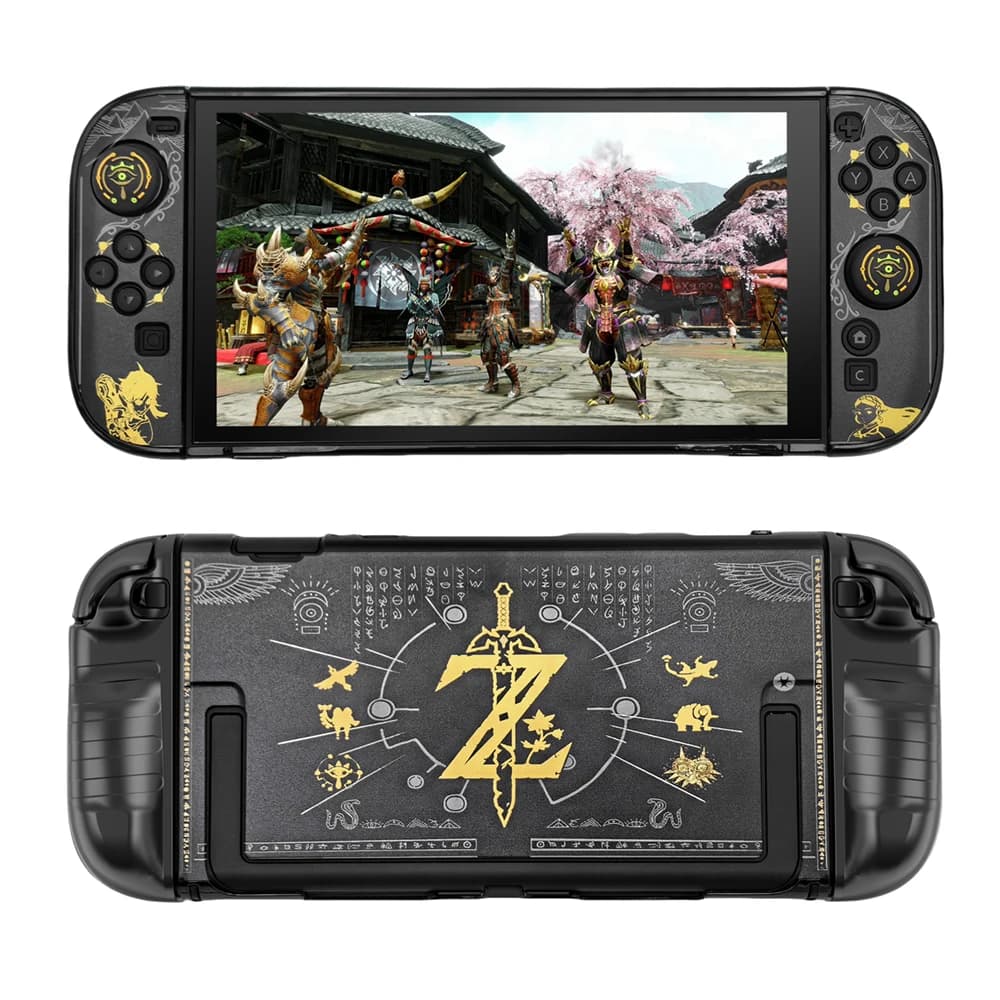 Custodia per Nintendo Switch 2 Cover Shell Dockable Protettiva Gaming Zelda Hard PC Nero Switch 2 Accessori Controller JoyCon