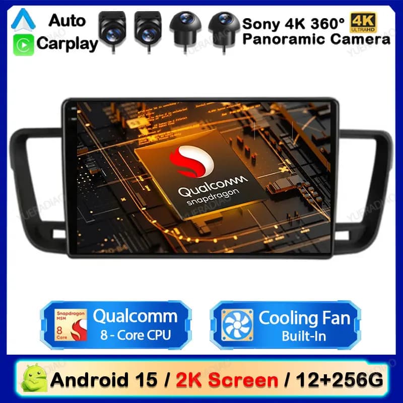 Android 15 Autoradio Per Peugeot 508 2011 2012 2013 - 2018 GPS NAVI Lettore Video Multimediale 4G LTE 5G WIFI BT 2DIN QLED Qualcomm