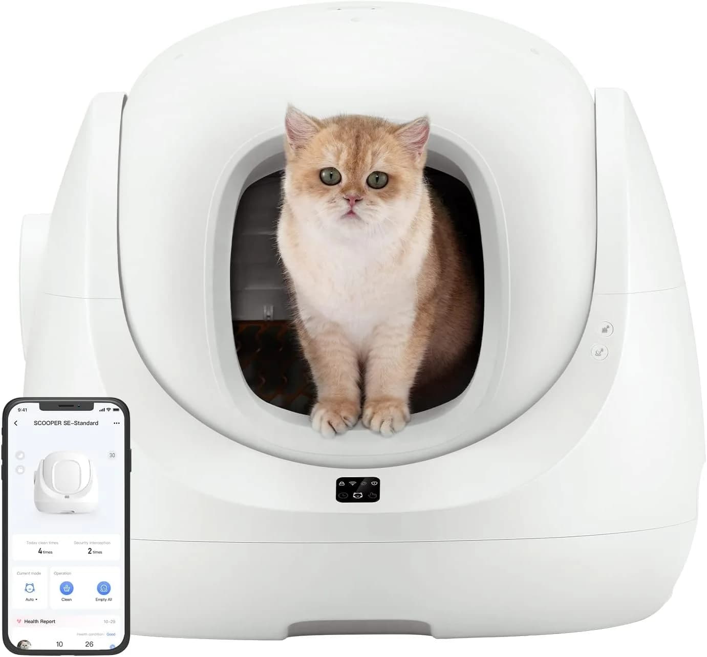 Lettiera per gatti autopulente automatica di nuovo arrivo per gatti multipli con controllo degli odori APP