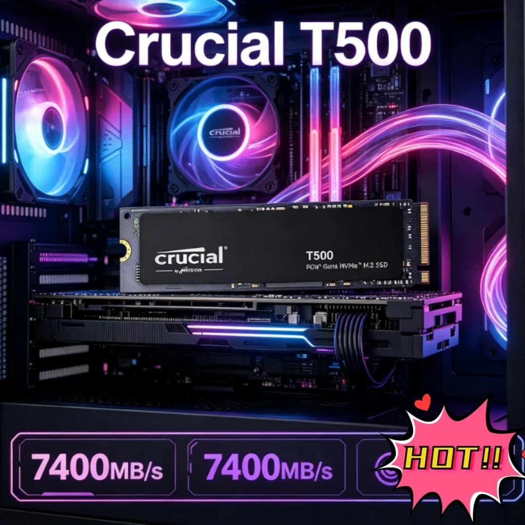 Top Grade Gaming Drive Crucial T500 1TB Gen4 NVMe M.2 SSD 7300MB/s OEM Original