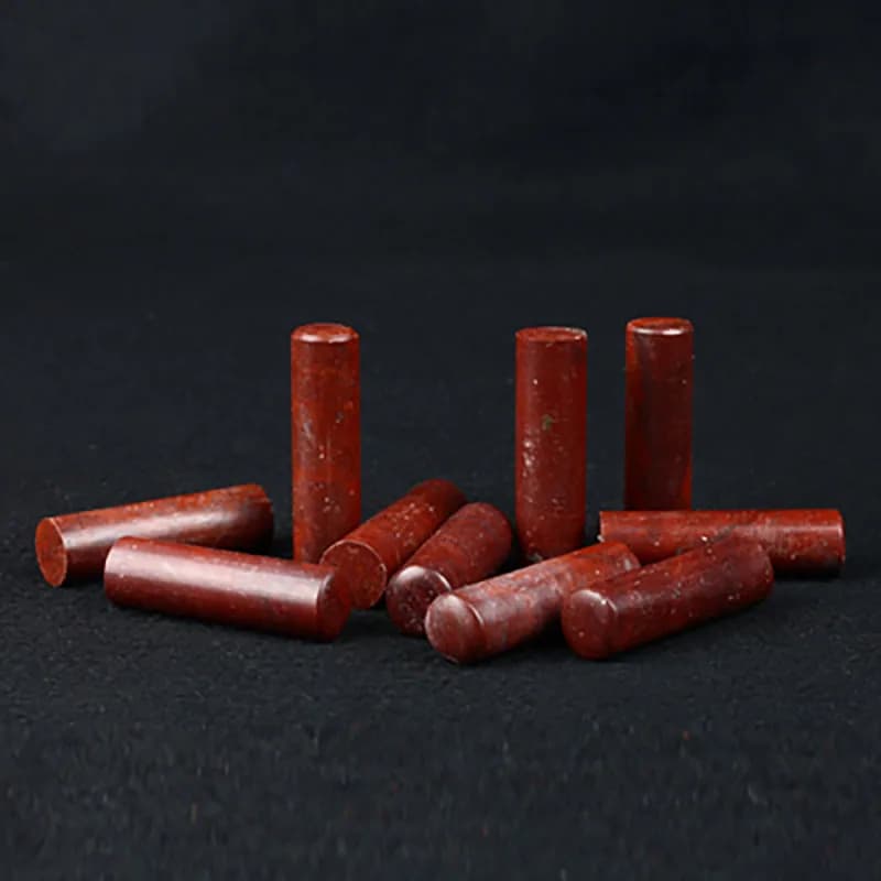Round Shape Chinese Name Blank Stone Seal, DIY Stamp Chapter for Painting, Calligraphy, Art Supply, 1.5x1.5x5cm, 10 Pcs Set