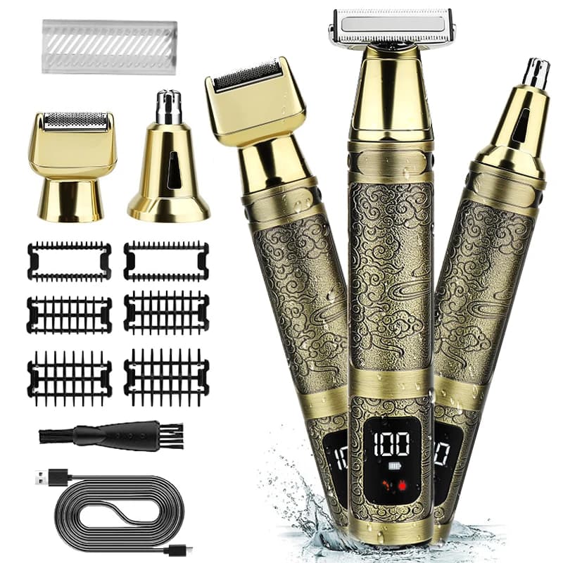 3 in 1 razor set for men, waterproof, multifunction, trimmer for body hair, trimmer for metal nose hair.