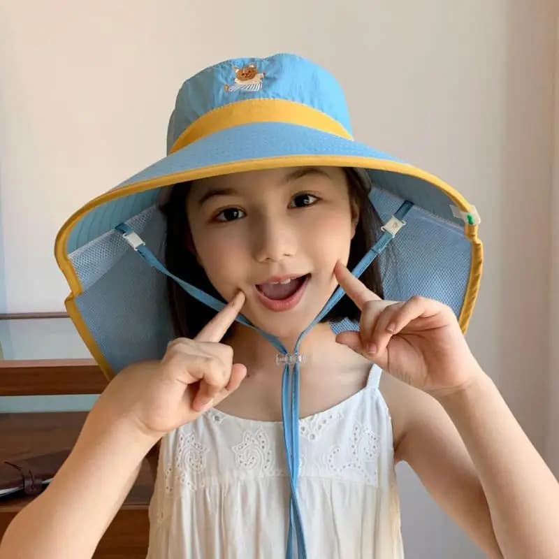Children's Summer Hats Boys Girls Swimwear Large Sun Hat Sun Hat Solar Protection Outdoor Fisherman's Hat Breathable Travel New