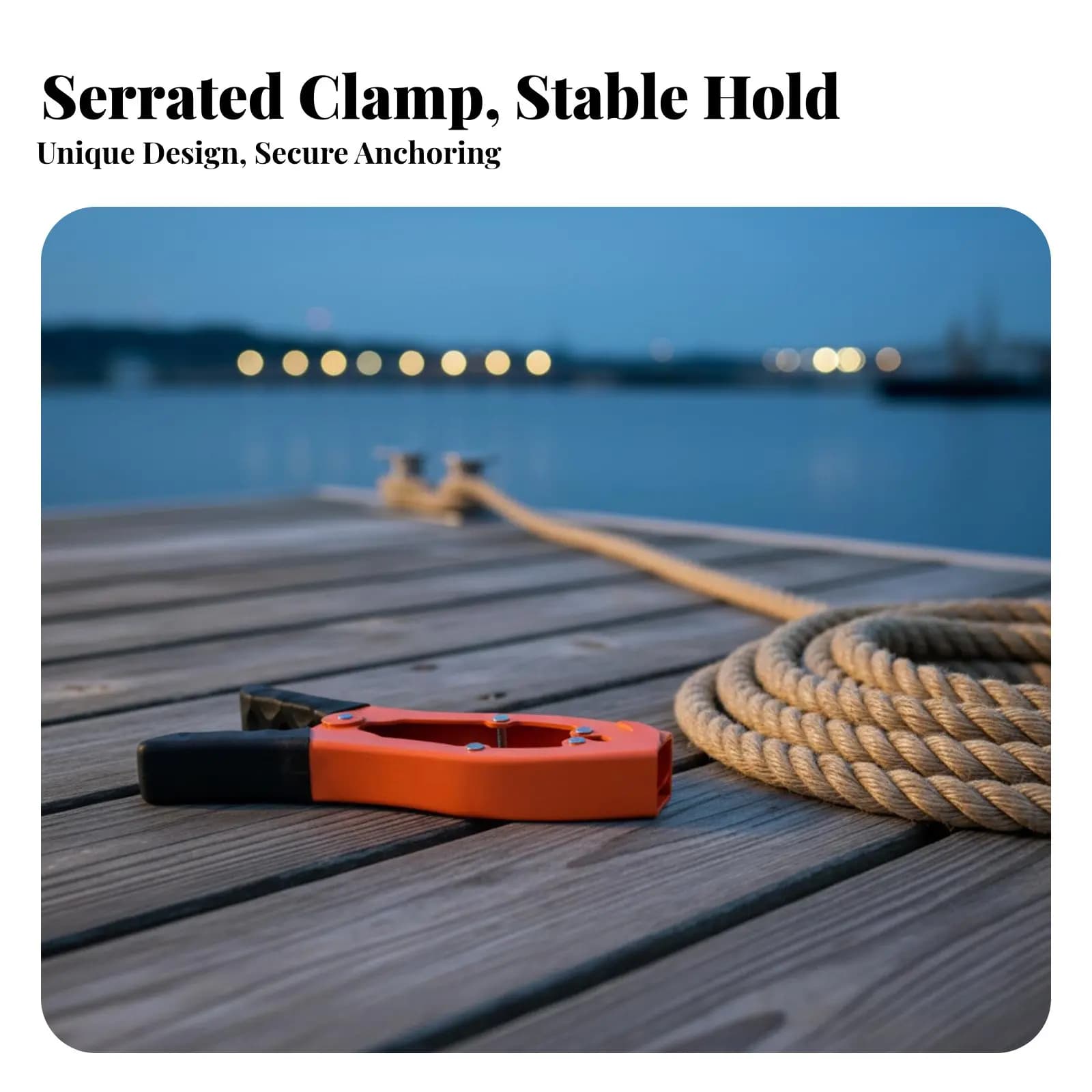 Kayak Anchor Clamp Sturdy Duty Kayak Grip Anchor Small Boat Docking Gripper Rust-Resistant Brush Gripper Quick Adjustment