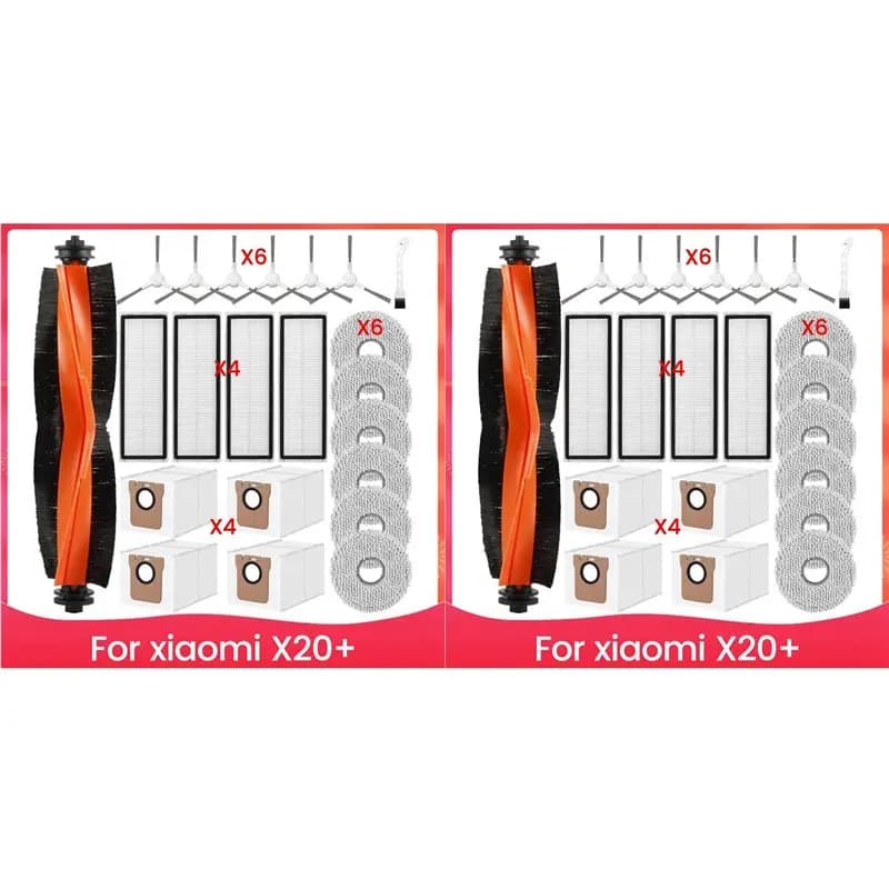 AB06 Set di 2 accessori per aspirapolvere Xiaomi X20+, accessori per aspirapolvere robot Xiaomi X20 Plus