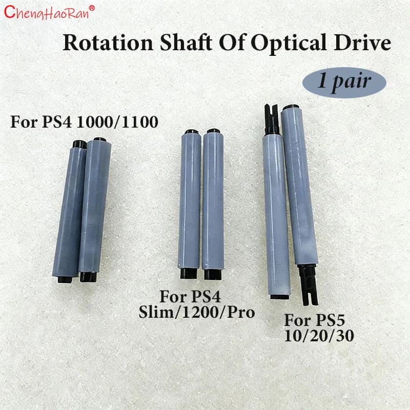Set di 2 rullini per cerniera per PS4 1000/1100, per PS4 Slim 1200 Pro, rullino per asse cerniera per PS5 102030, cuscinetto per unità ottica