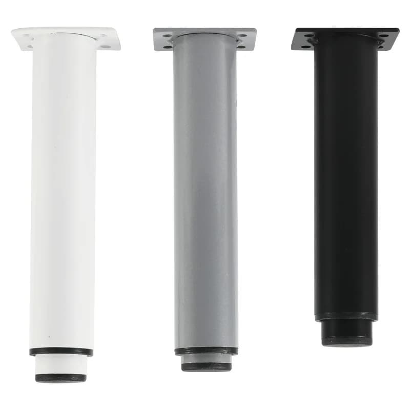 Gambe per mobili nere Piedini da tavolo in acciaio al carbonio regolabili in altezza Sostituzione gambe per divano letto Hardware per mobili resistenti da 1000 kg