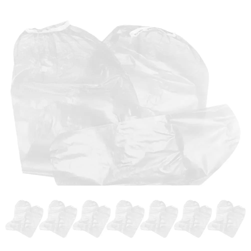 20 Pezzi Copriscarpe Impermeabili Monouso, Copriscarpe Lunghi Rinforzati con Design a Coulisse, Antiscivolo per Escursionismo all'Aperto