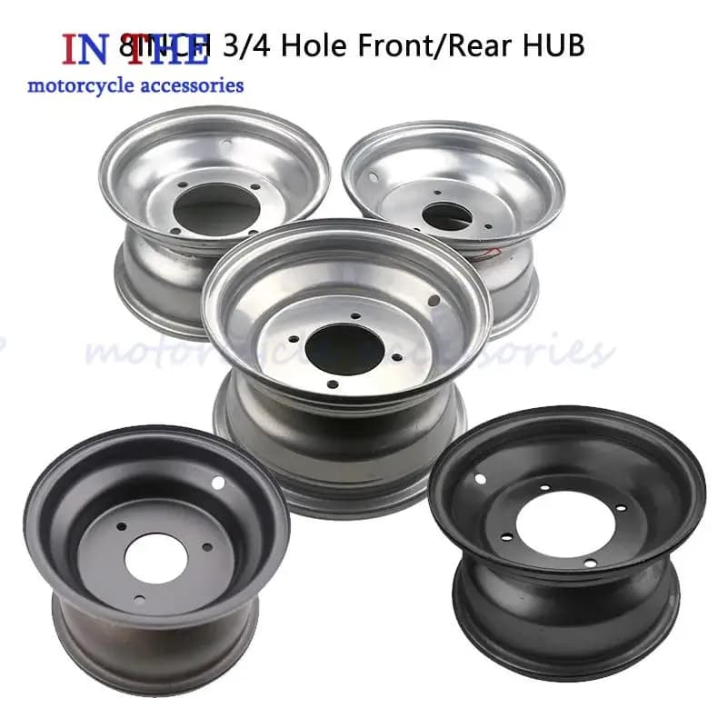 8-inch ATV Wheels with 4/3 Front and Poster Holes, Vacuum Circles for Quad Beach Square The Bull 150cc-250cc, Parts for Go-kart and Moto Cinesi 4 Wheels