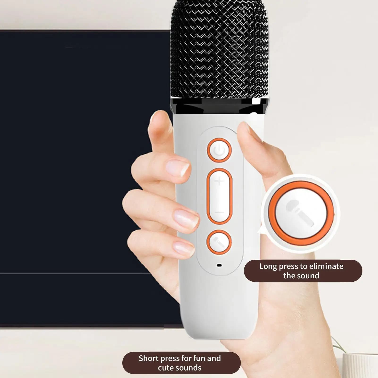 Microfono per piccola macchina per karaoke per la tua auto Microfono wireless con altoparlante incorporato per l'intrattenimento domestico Ragazzi Ragazze Adulti