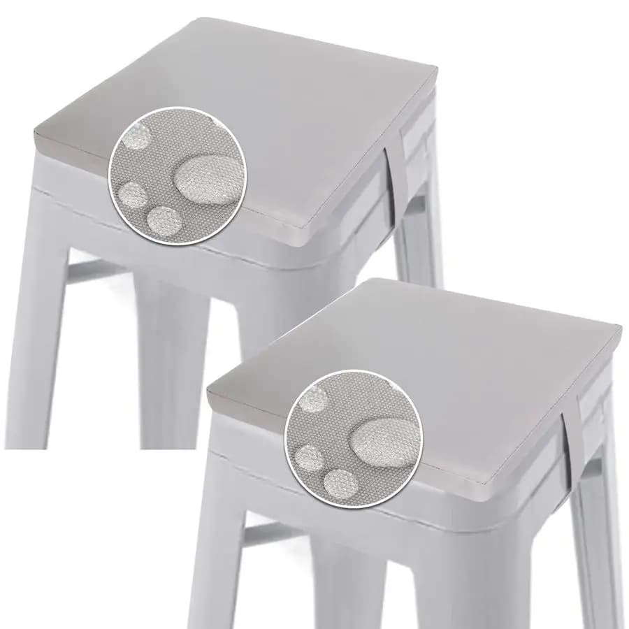 Square Bearings for Outdoor Bar Stools 14 Inches, Anti-slip Bearing Square with Laces 14x14 Inches, Waterproof Bearings for Bar Stools, C