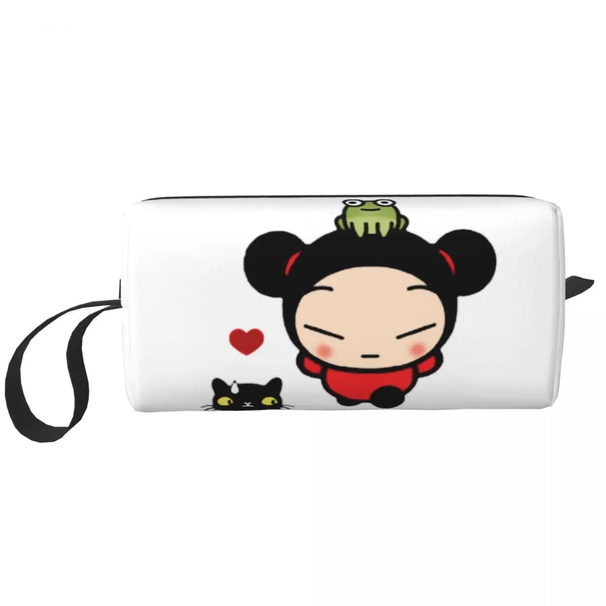 Simpatico Astuccio Portamatite a Tema Cartone Animato Pucca per Regali Studenti, Scatola Porta Penne, Borsa per Matite, Forniture di Cancelleria, Organizer da Viaggio per Donne