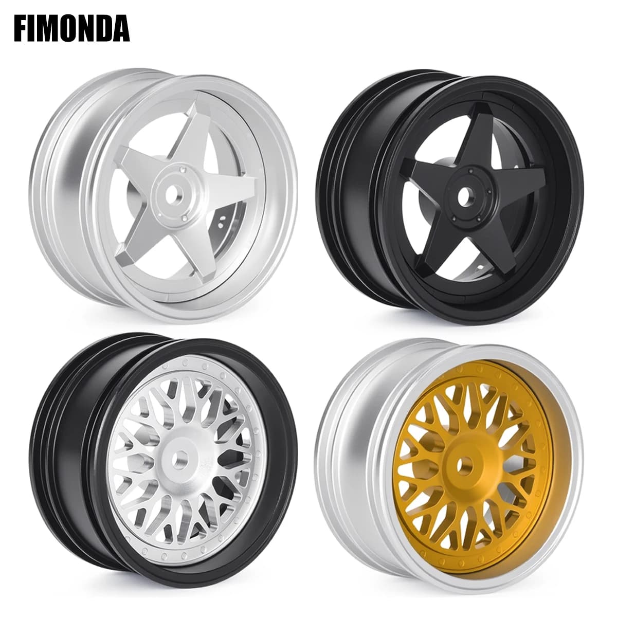 Set di 4 Mozzi Ruota in Alluminio 52*26mm con Offset Regolabile per Auto RC 1/10 HPI Tamiya TT01 TT02 Kyosho RedCat Sakura HSP Upgrade