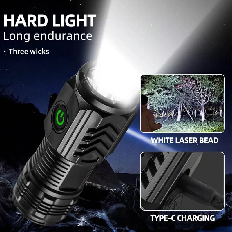 Torcia LED Monster a tre occhi, Camminata notturna, Luminosità portatile, Forte illuminazione magnetica stroboscopica, Flash Little Monster