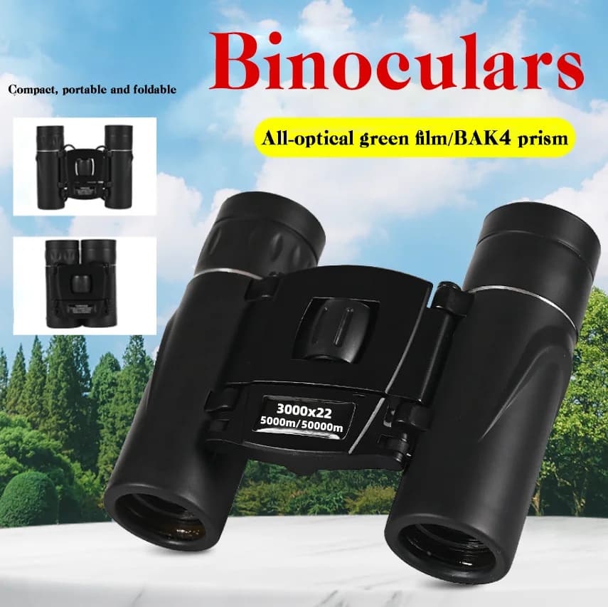 Binocolo ad alta potenza 3000x22 HD Mini telescopio pieghevole a lungo raggio da viaggio portatile a basso livello di luce Ottica per la caccia