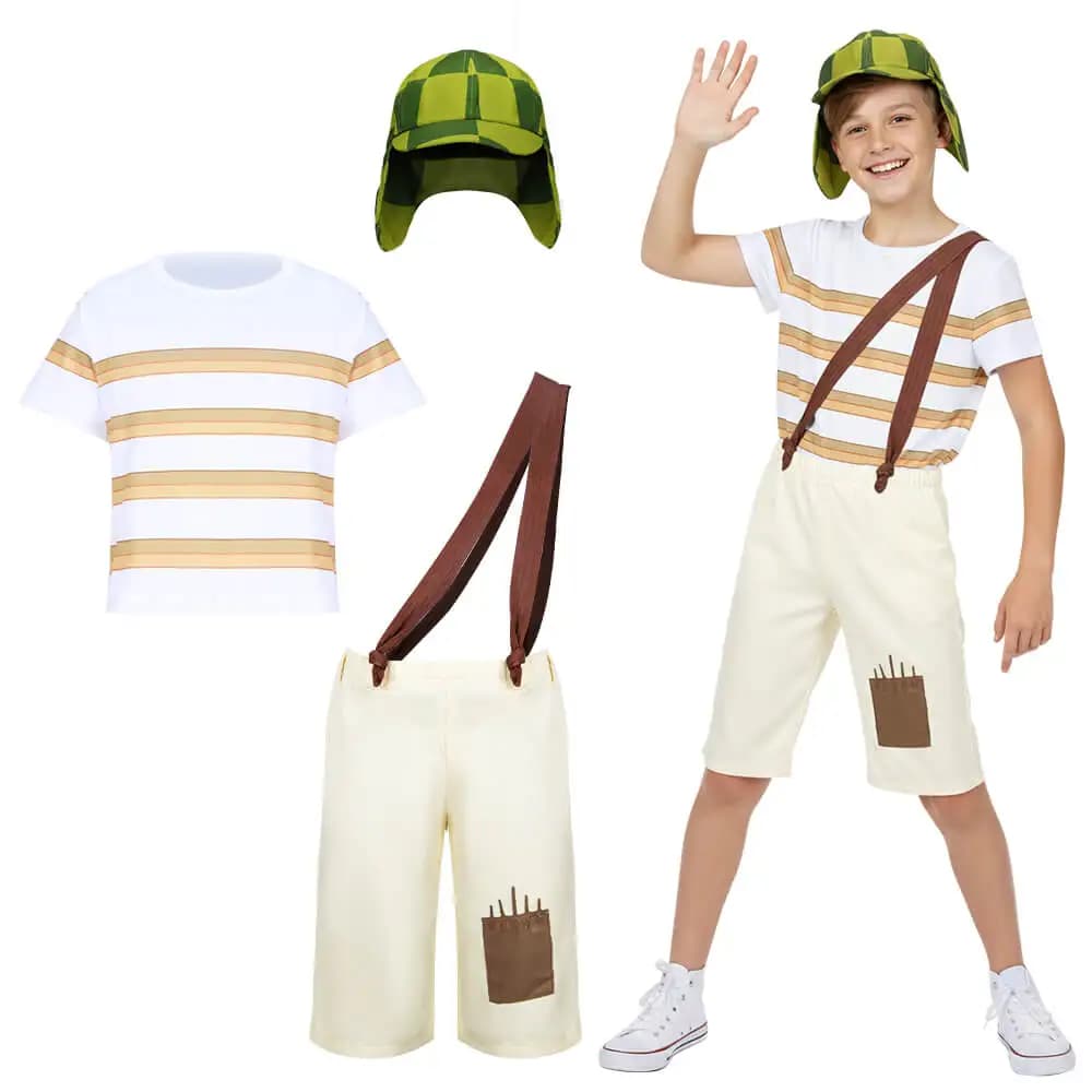 El Chavo Del Ocho Costume Cosplay per bambino El Chavo Animado Disponibile Regali per bambini Festa a tema Outifts-Takerlama