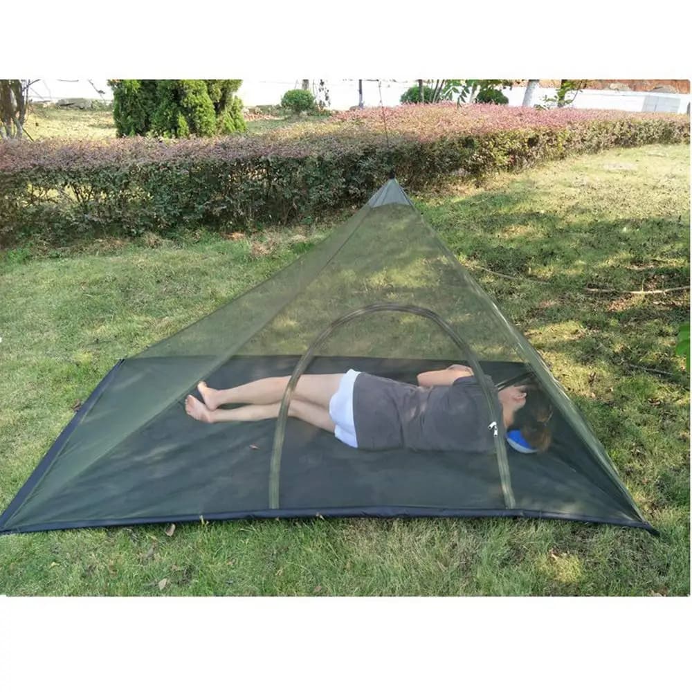 Single Mosquito Net Tent with Carry Bag Camping Mesh Tent Outdoors Mosquito Net for Summer Camping Backpacking Hiking Fishing