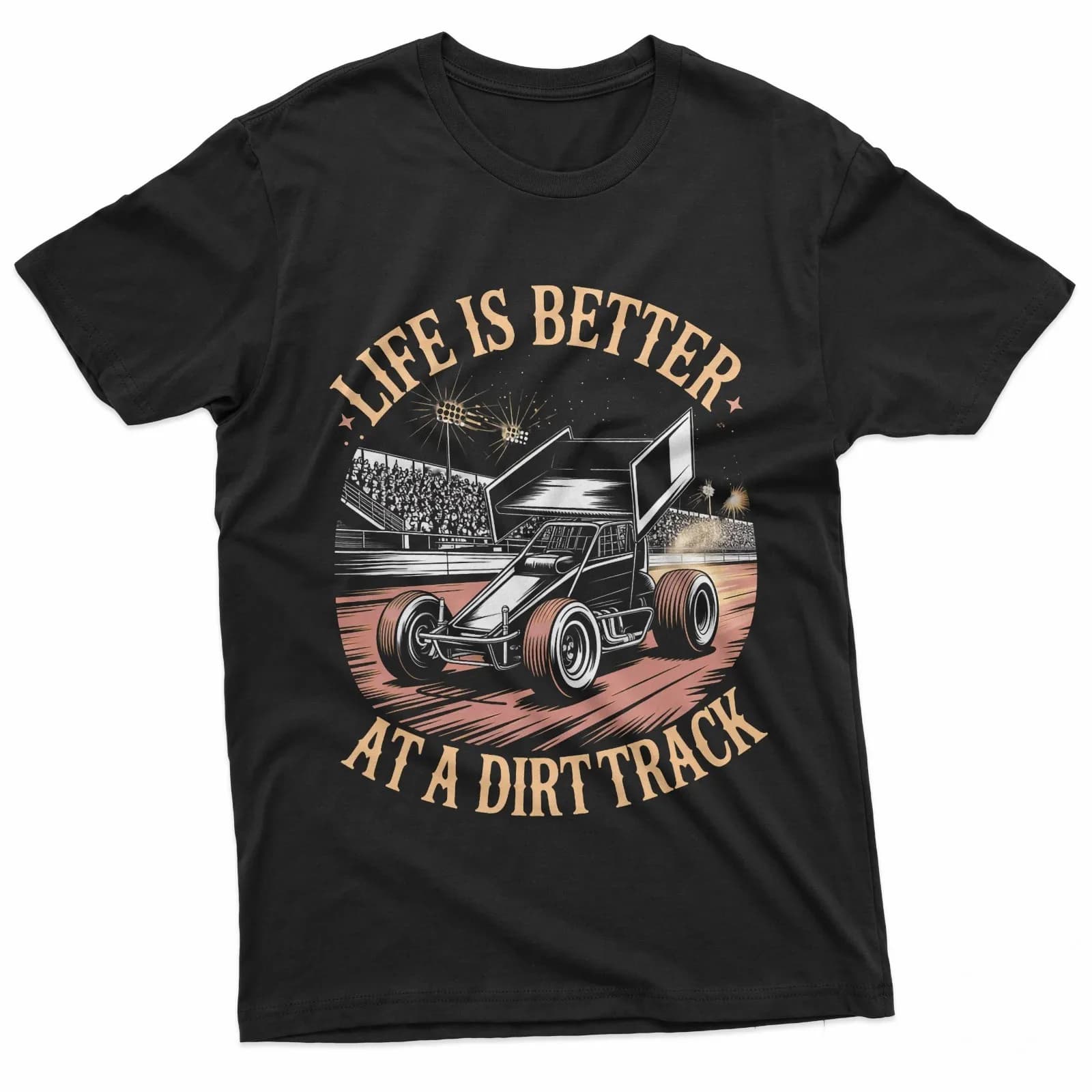 T-shirt Dirt Sprint Car Racing Track per gli appassionati di motorsport