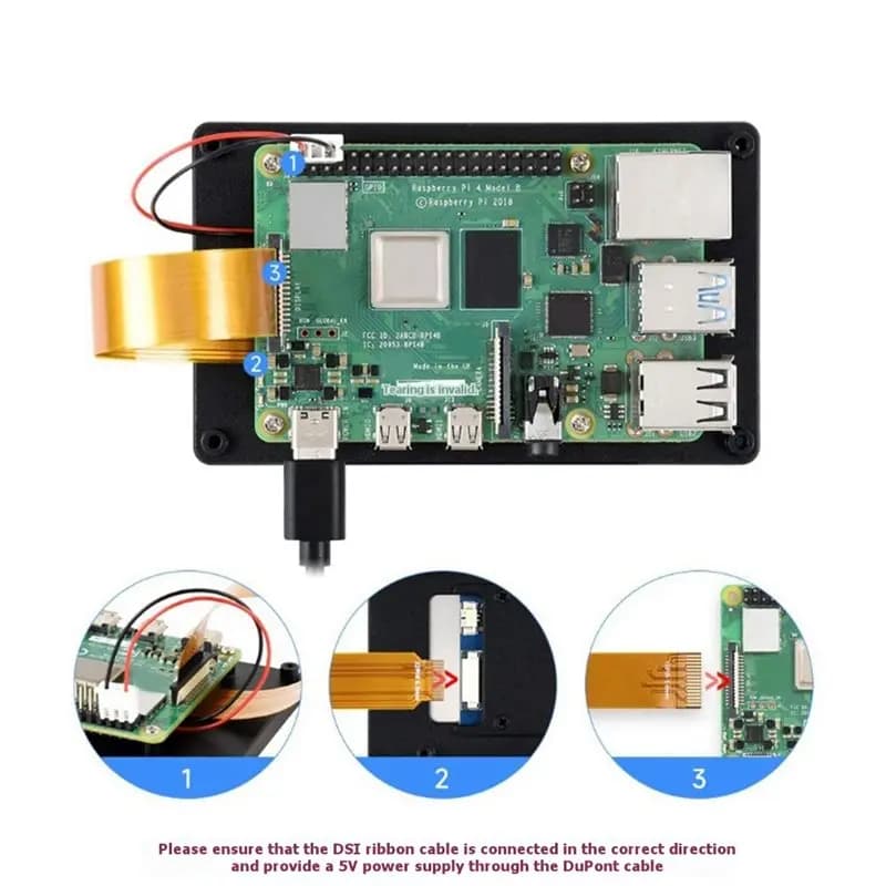 FC-[IANC-AB01] For Raspberry Pi Board 5 Compatible 4 Inch DSI LCD Display Capacitive Touchscreen 480X480 Resolution For DIY Proj