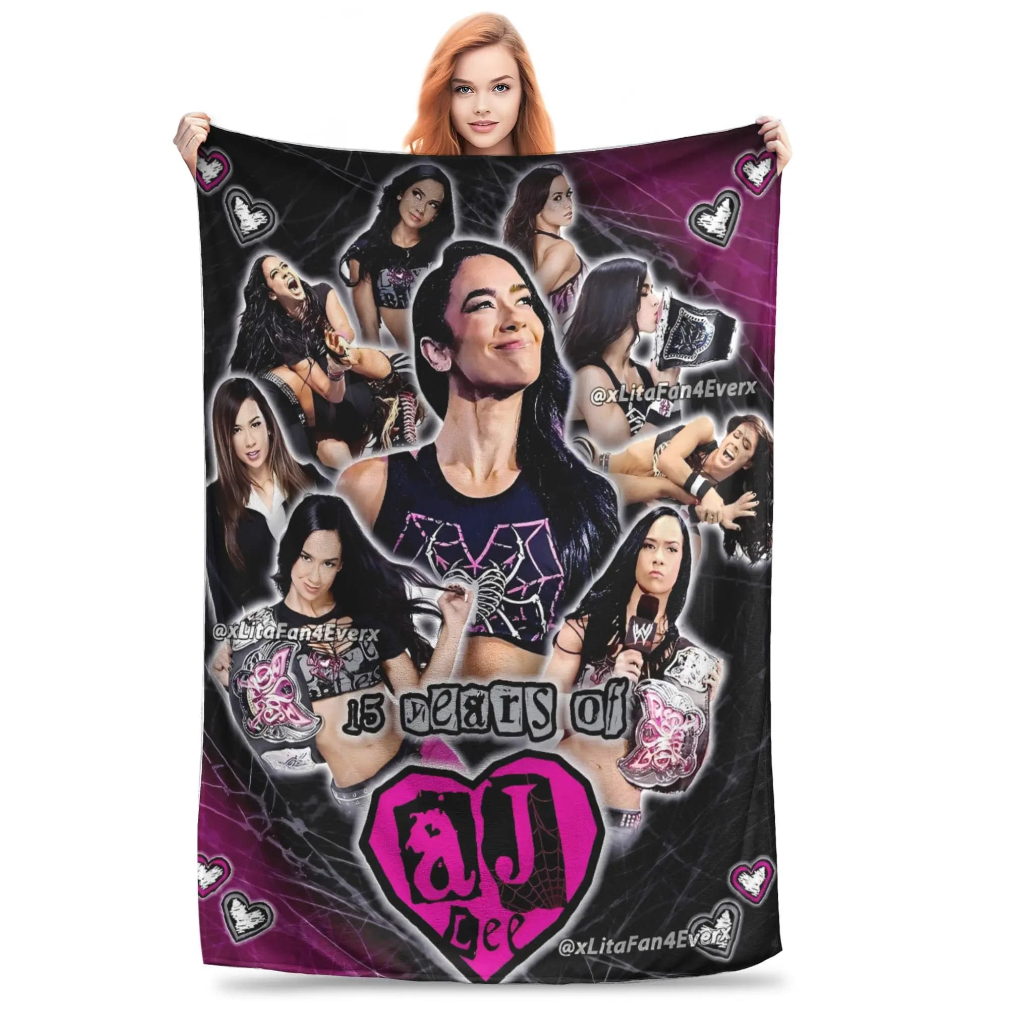 Super Warm Blanket Camping AJ Lee Wrestling Divas Throw Blanket Flannel Bedspread For Home Decor Comfortable Sofa Bed Cover