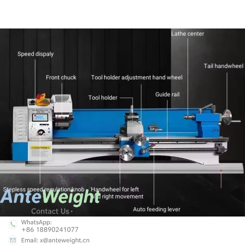 Upgraded Variable‑Speed Pool‑Cue Repair Lathe Machine With Shift Rail for Billiard & Snooker Stick Maintenance