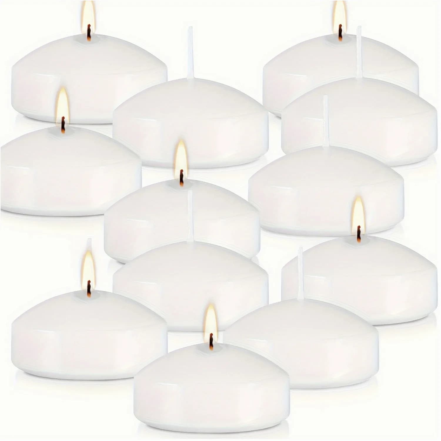 2-Inch Floating Candles – 50-Piece Assorted Pack for Celebrations & Decor | Ideal for Weddings, Graduations, Back-to-School, Halloween, Christmas, Parties, and Home Ambience