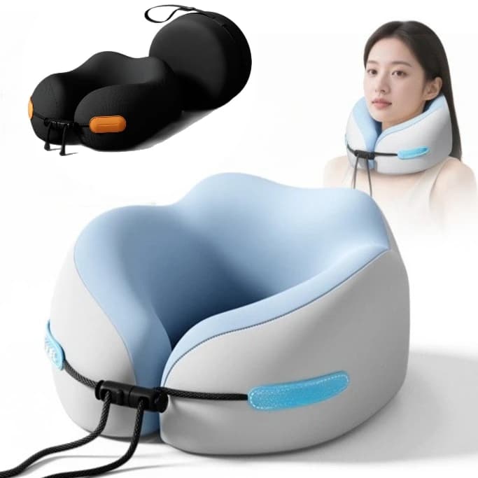 Cuscino da viaggio in memory foam Cuscino da viaggio Cuscino portatile a forma di U per supporto comfort domestico per aereo o ufficio