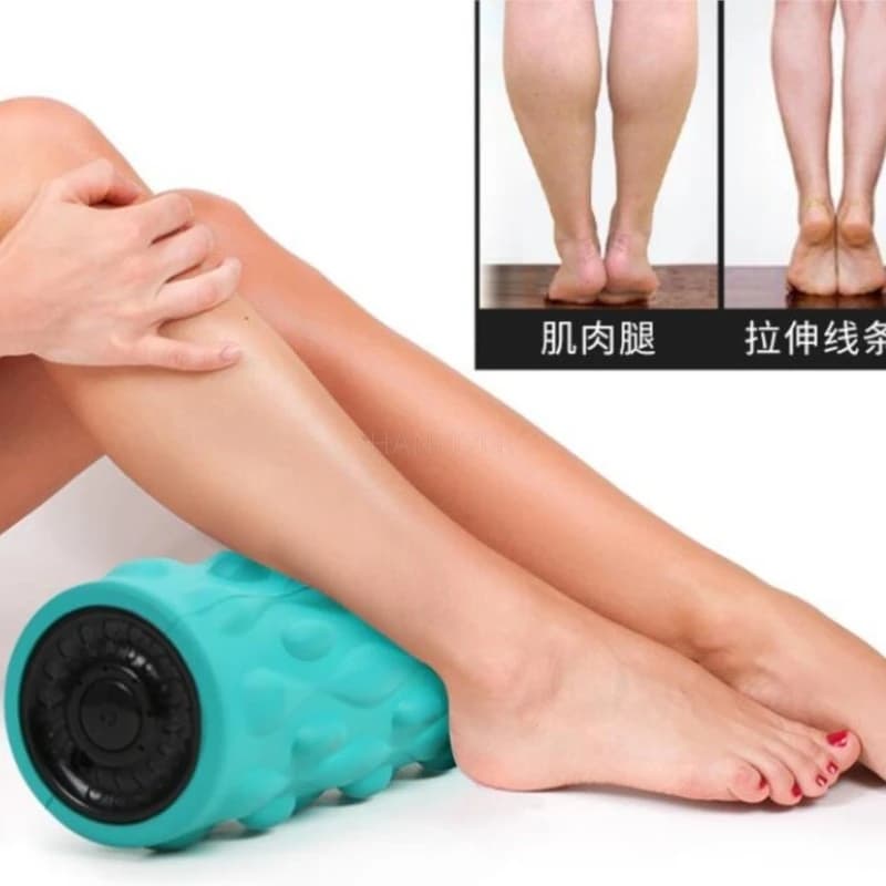 Electric Muscle Massage Yoga Roller Massager For Body Neck Back Foot Leg Hip Fitness Slimming Equipment 4-Speed Vibrating Foam