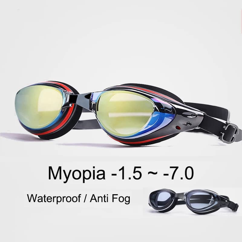 Myopia Swimming Occhialini Men Women's Professional Swimming Pool Water sports Waterproof glasses Anit Neck UV Shield Glasses New