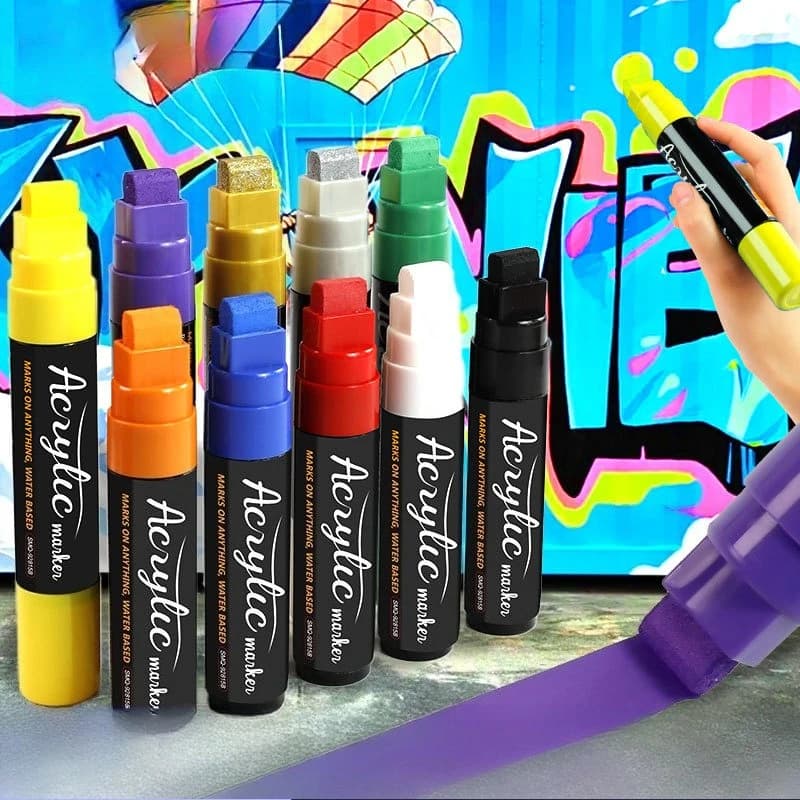 15mm Large Capacity Acrylic Marker Pen Wall Advertising Posters, Painting Graffiti, Stackable Color Water-based Paint Marker Pen