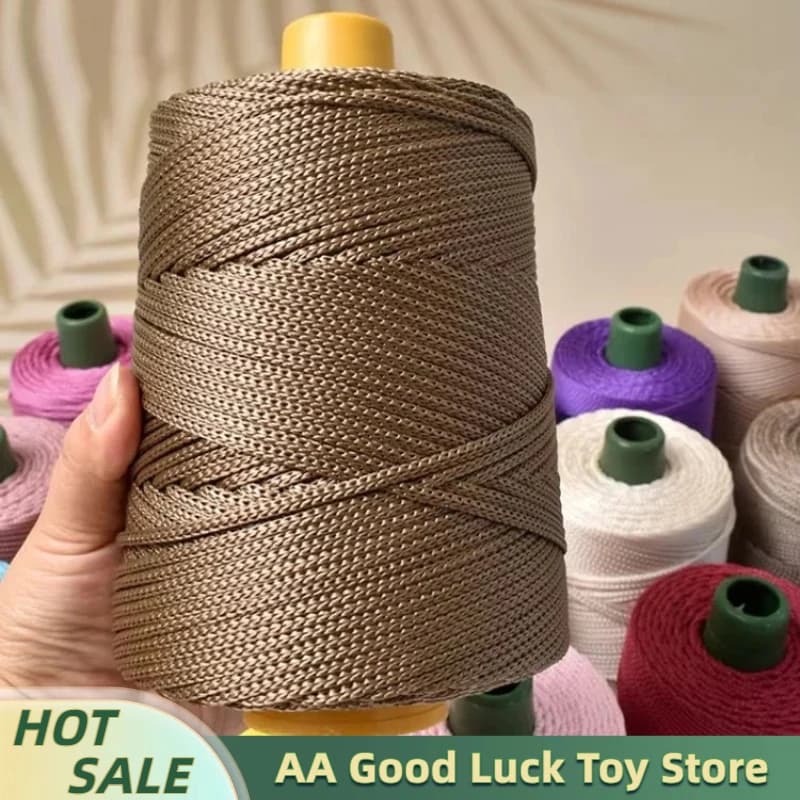 250g Ice Silk Yarn Light Weight For Summer Diy Hand Woven Sun Hat Bag Shoes Cushion Crocheting Craft Rope Hollow Crochet Tools