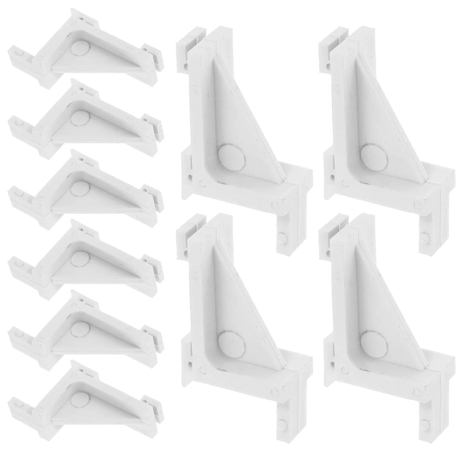 10 Pezzi Ganci a Clip in Plastica per Congelatore, Regolabili, per Organizzazione Scaffali Frigorifero e Congelatore, Salvaspazio