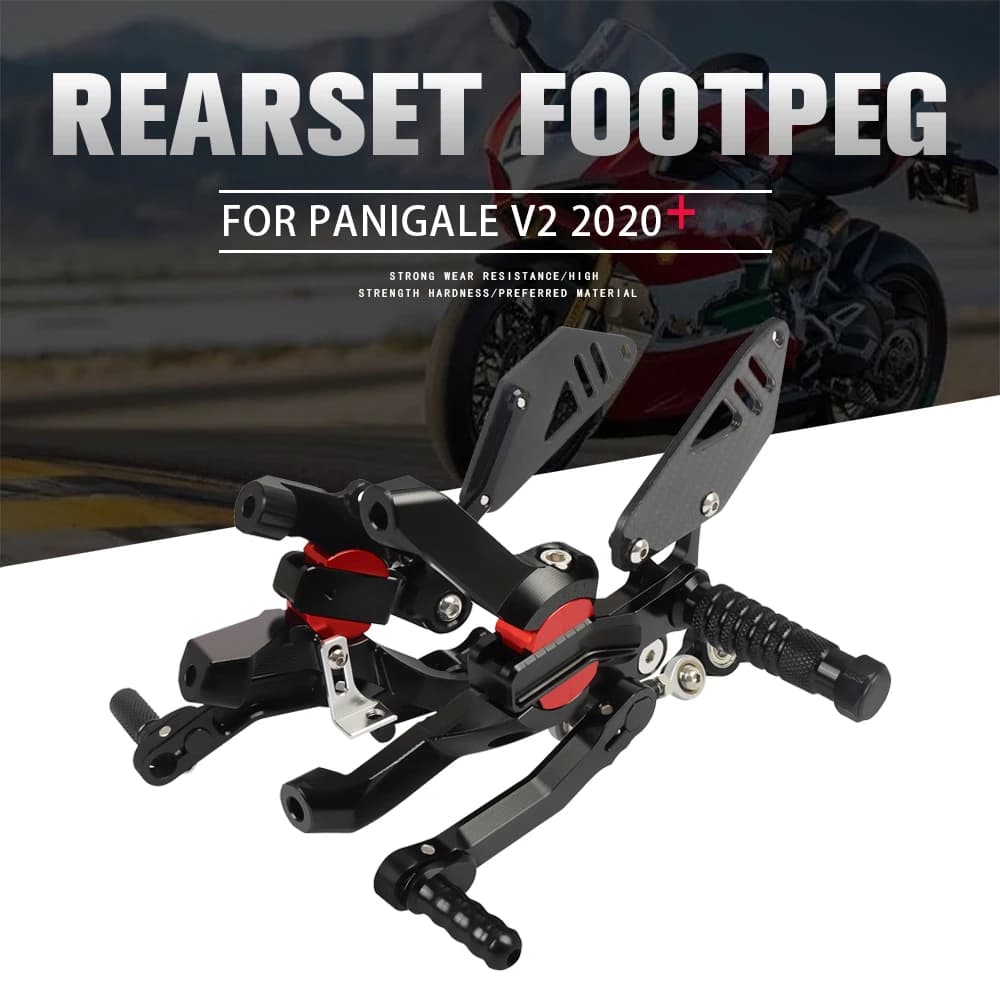 Per DUCATI PanigaleV2 V2S V2R 2020-2023 Accessori Moto Poggiapiedi Set Posteriori Pedane Poggia Regolabili Rearset Pedana
