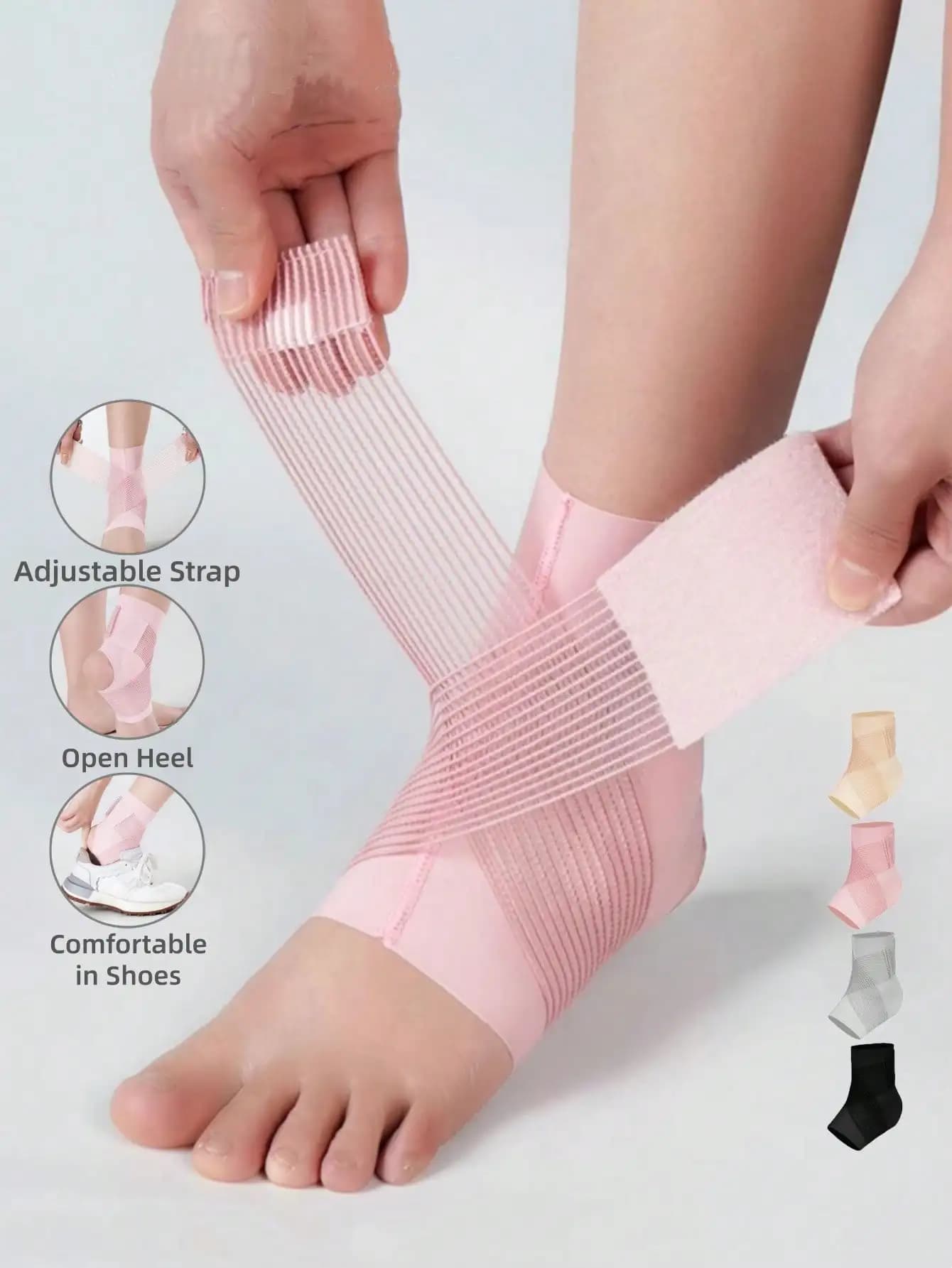 Supporto per Caviglia Unisex Ultra Sottile, Fascia Compressiva Avvolgente, Protezione per Caviglia per Sport e Yoga