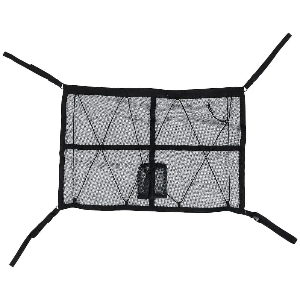 Rete portaoggetti da appendere al soffitto dell'auto, porta fazzoletti regolabile, organizer da tetto per camion e SUV, rete portaoggetti con coulisse per veicoli