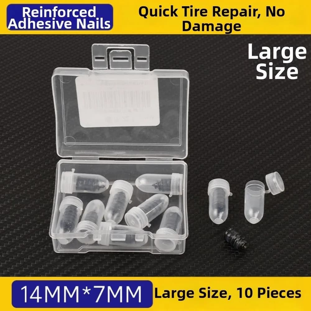 10/20/60pcs New 2Sizes Car Vacuum Tyre Repair Neil Rubber Black Scooter Rubber Tire Puncture Rubber Nail Car Truck Motorcycle