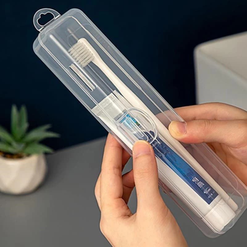 Portable Toothbrush Box Plastic Travel Toothbrush Case Transparent Toothbrush Holder Organizer Travel Practical Accessories