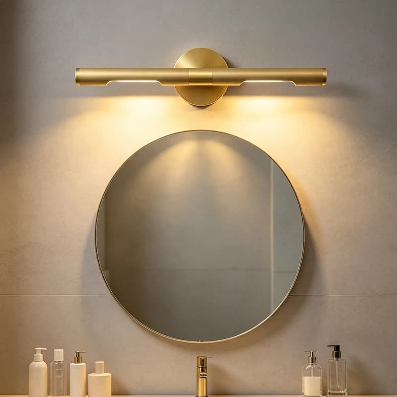 Nordic Brass Wall Light Mirror Front Light With 360° Adjustable Shades Wall Lamp Picture Frames Bathroom Washstand Porch