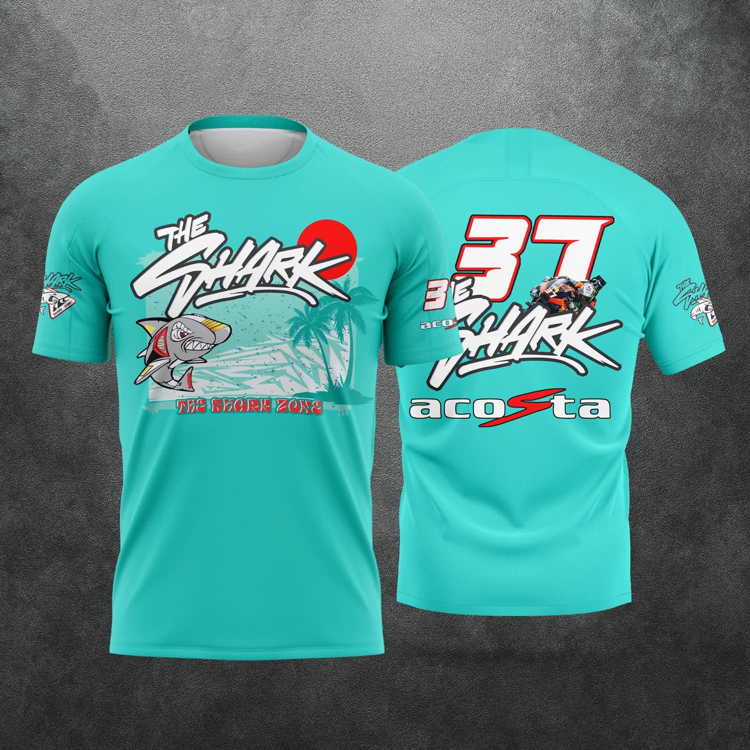 Nuova Maglietta 3D Stampata 2026 per Fan del Pilota Pedro Acosta Numero 37, T-Shirt Estiva Casual con Squalo per Uomini, Donne e Bambini a Maniche Corte