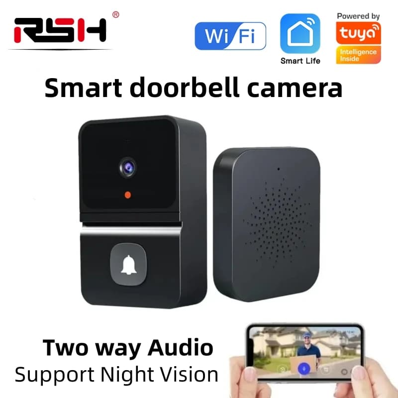 Tuya WiFi Video campanello Wireless HD Camera 480P Smart Home Security Protection citofono bidirezionale visione notturna campanello intelligente
