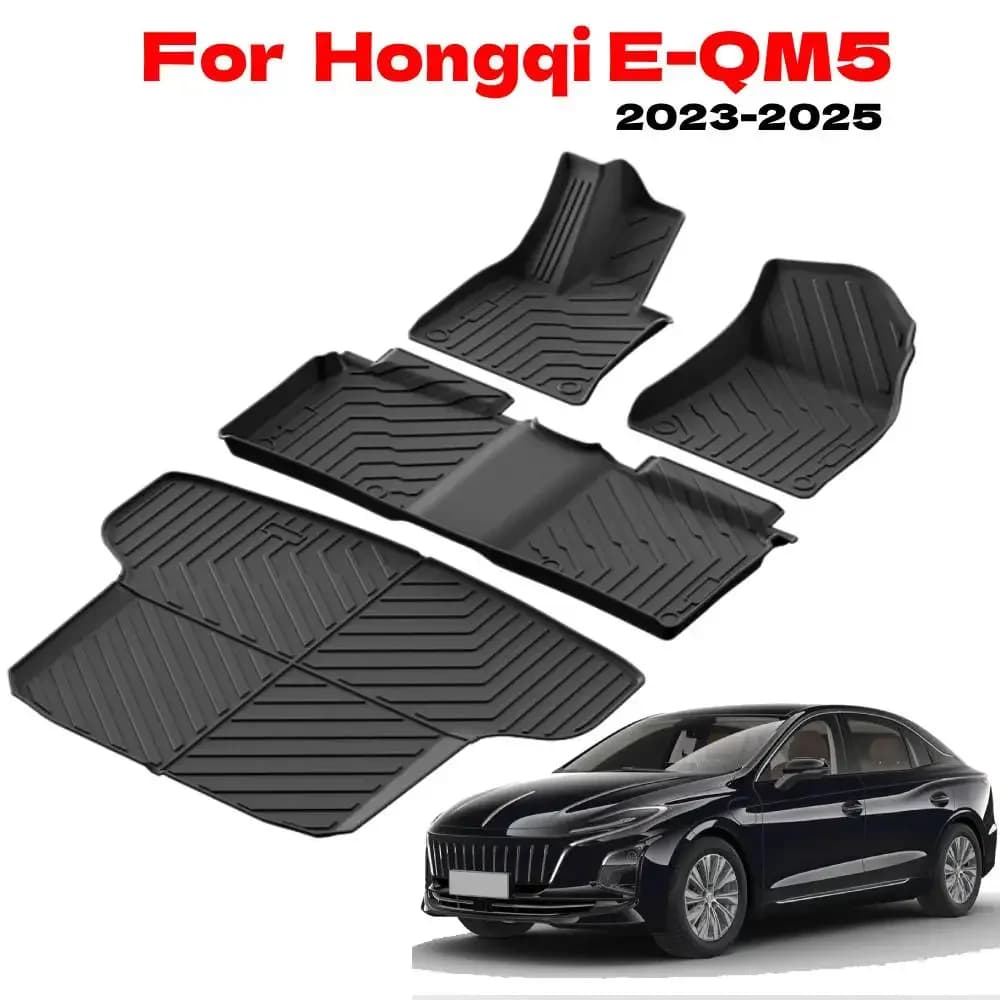 Tappetini per Auto Hongqi E-QM5 (2021-2025), Tappetini in TPE per Tutte le Stagioni, Accessori per Auto, Tappetini per Bagagliaio Compatibili con Hongqi E-QM5